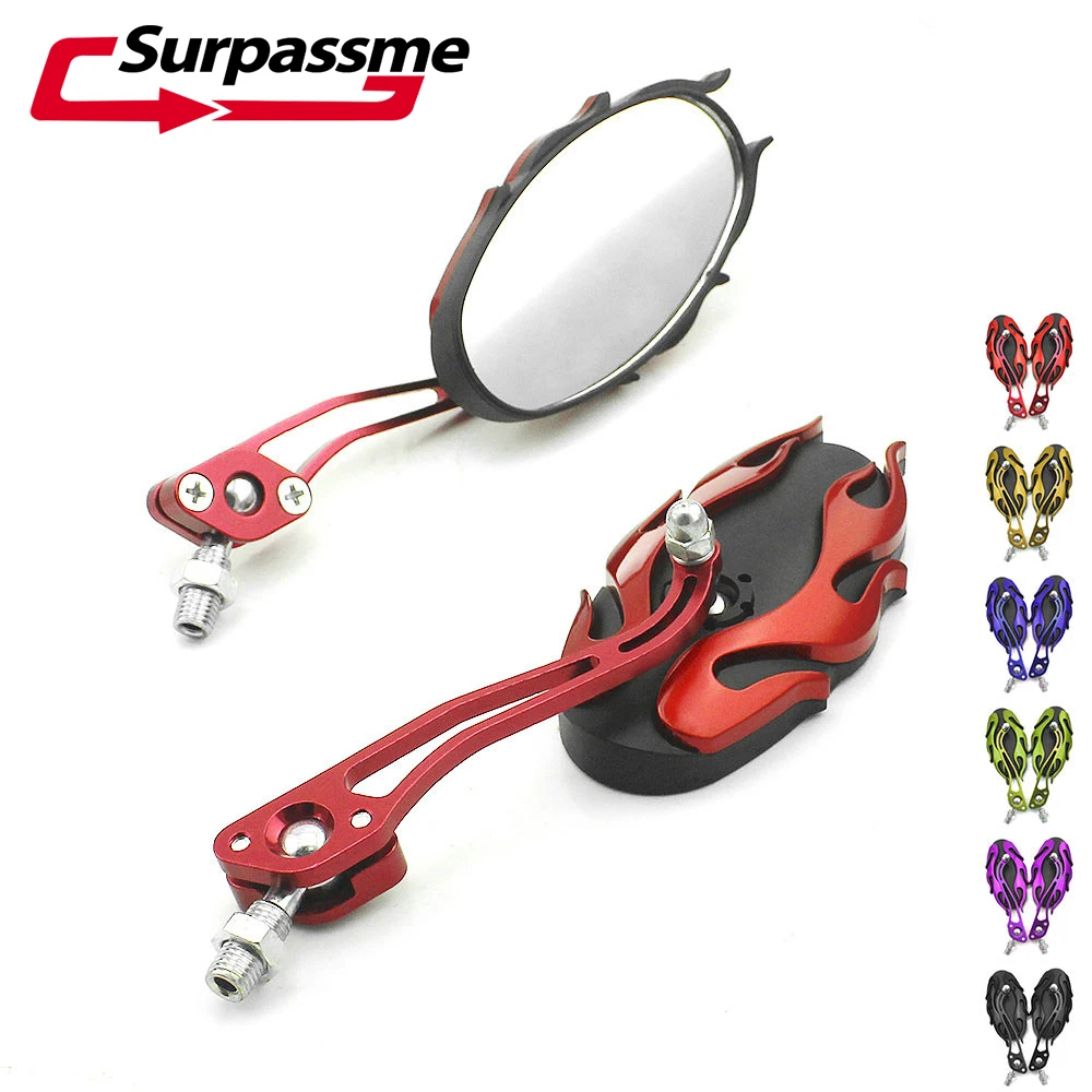

A Pair Motorcycle Rearview Mirror Universal Scooter Mirror For Vespa sprint lx gts 300 Honda dio hornet Motorcycle Accessories