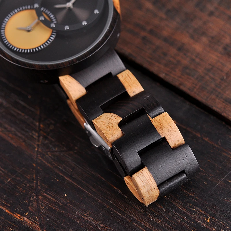 Multiple Time Zone BOBO BIRD Wooden Watch Men Women Fashion Stylish Wood Wristwatch Timepiece relogio masculino L-R10