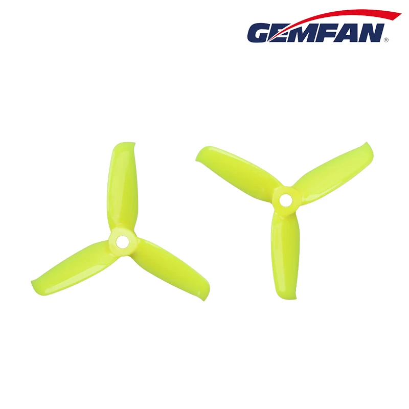 4 шт./2 пары Gemfan 3-дюймовый 3052 3 Bades tri-blade пропеллер совместимый 1306/1806 мотор для FPV мини 130 мм Квадрокоптер Рамка комплект - Цвет: Yellow