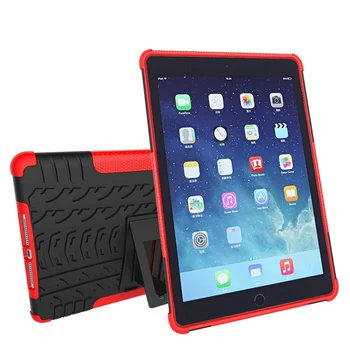 

Hybrid Armor Tablet Case for Apple iPad Air 2 Kickstand Hard Back Cover with Flexible TPU Plastic Silicone Skin Jelly Case