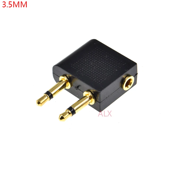 

5PCS Gold Plated 3.5MM airplane mono audio Converter jack to PLUGS plane air Headphone plug male to female adapter
