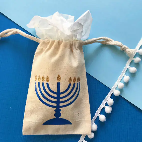 Personalized Hanukkah menorah Jewish tradition Star of David wedding