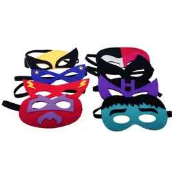 15 шт./лот для маленьких детей дети супергерой половина лица Маскарад маска на глаза костюм маски подарок на день рождения Подарочные