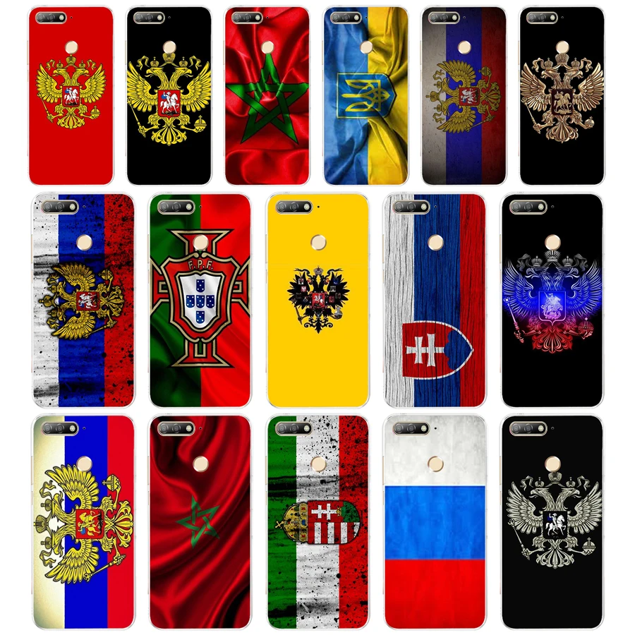 

100 ZX Russian flag national emblem TPU Soft Silicone Case For Huawei Honor P8 Lite 2017 7X 8X 7a pro 5.7 inch cell phone Cover