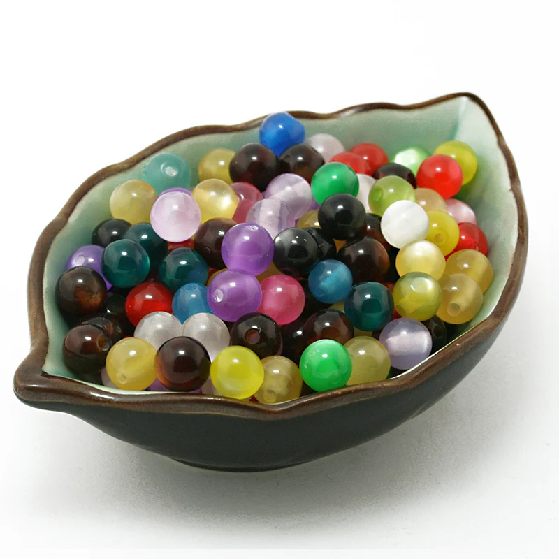 Бусины круглые кошачий глаз 6/8/10/12 мм 50 100 шт.|beads for diy|beads roundbeads beads |