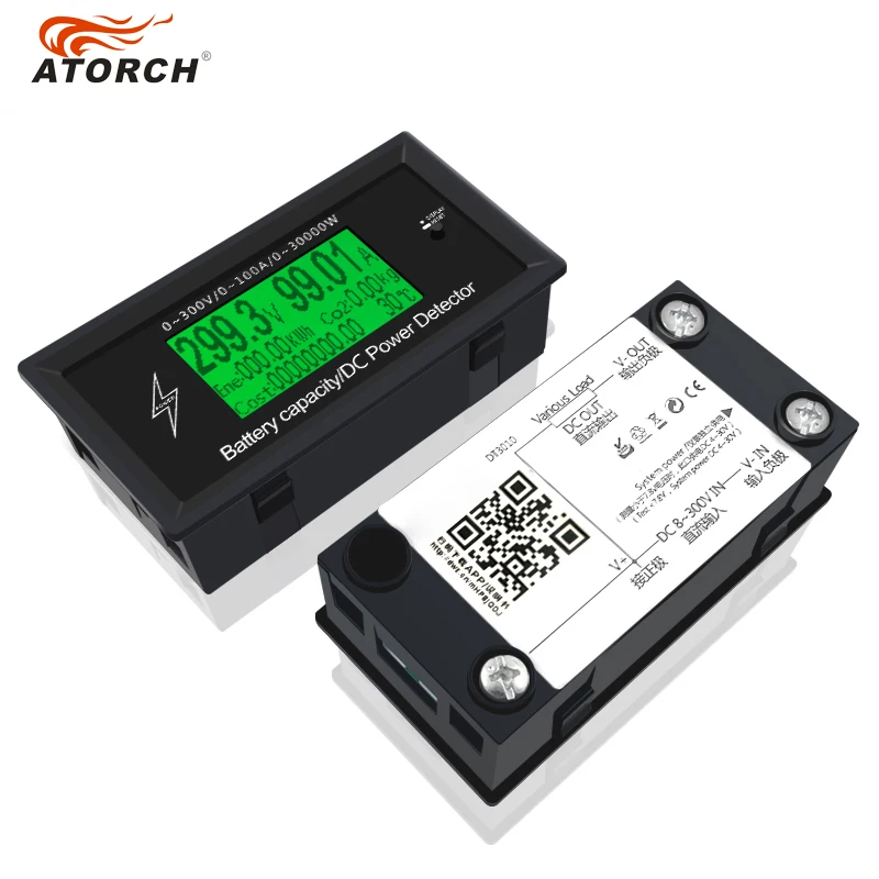 ATORCH DC 300 в а точный счетчик энергии Bluetooth Напряжение Ток Мощность Вольтметр