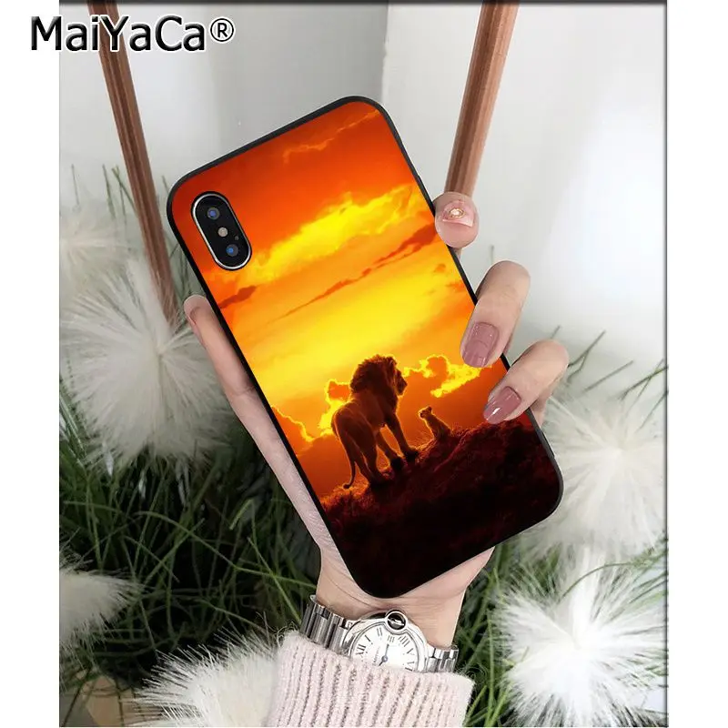 MaiYaCa Король Лев Симба ТПУ мягкий черный чехол для телефона чехол для iPhone X XS MAX 6 6s 7 7plus 8 8Plus 5 5S SE XR - Цвет: A10