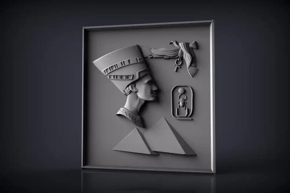 Router Engraver Machine Relief Artcam 3d STL Model CNC 116 Egyptian Girl
