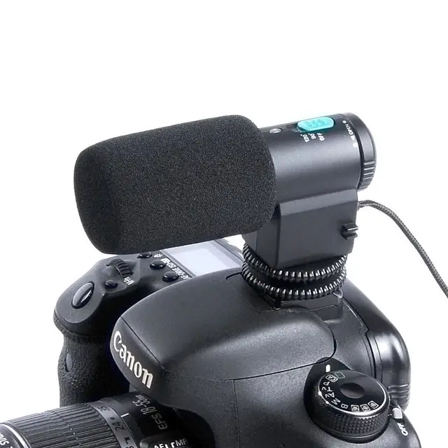 Camera Mini External Stereo Microphone MIC for Canon 600D 650D 700D 70D ...