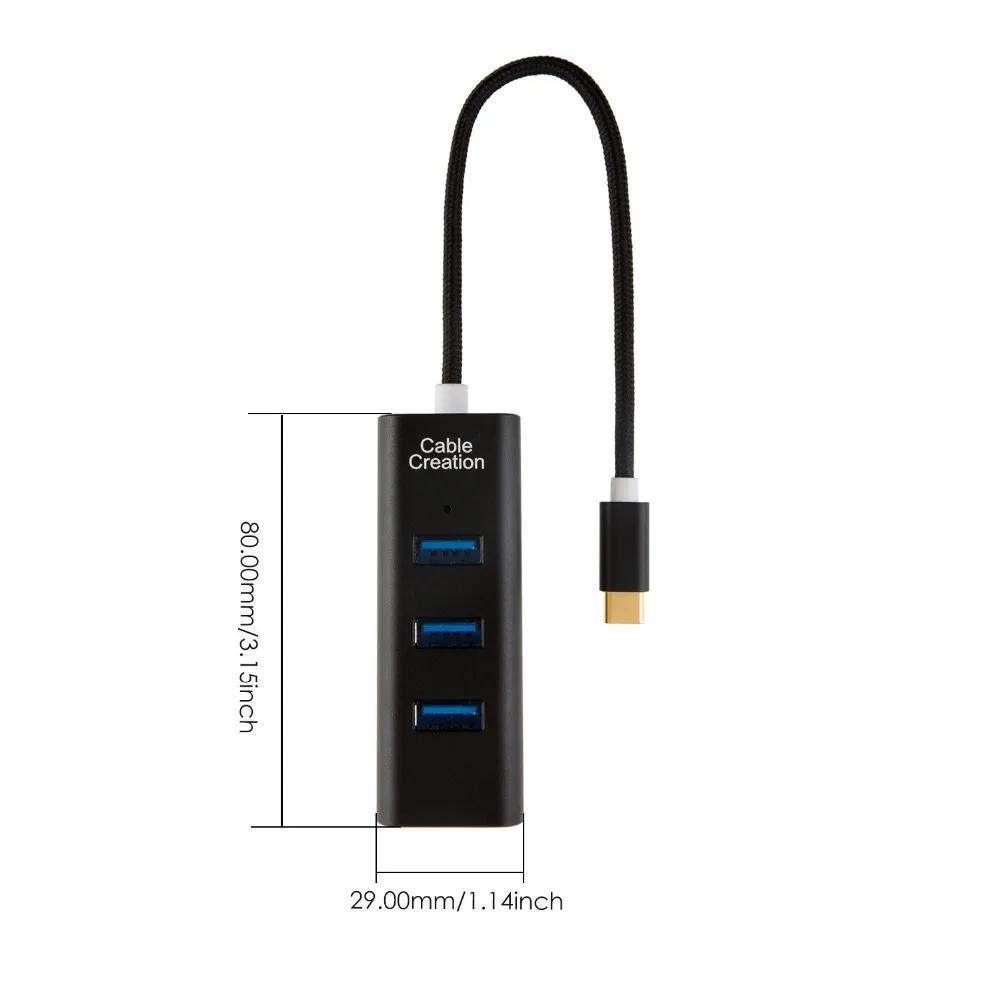 USB концентратор с разъемом Type C адаптер 3 0 для 4 портов совместимый Chromebook Pixel Samsung