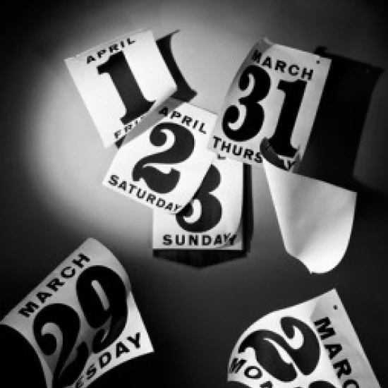 Calendar pages  studio shot Poster Print (18 x 24)