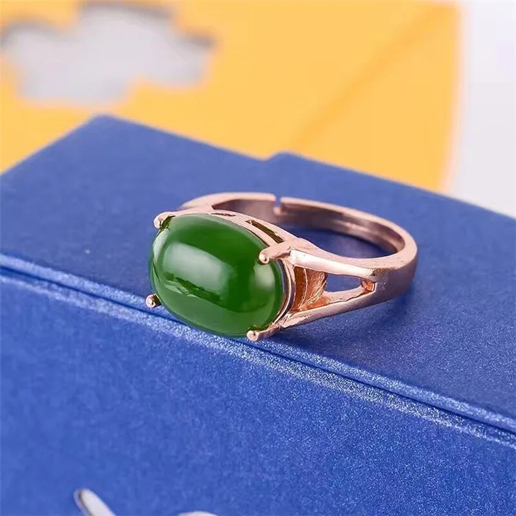 KJJEAXCMY natural and Tian Biyu gemstone rings, 925 silver inlaid jewelry, hand ornaments