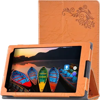 

With Handstrap Flower Printed PU Case Bookstyle Design Cover Protector Skin For Lenovo Yoga Tab 3 8 Plus/P8 - 20PCS
