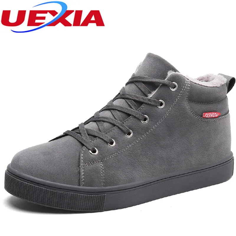 

UEXIA High Top Fashion Men Shoes Warm Military Winter Boots for Men Tactical Shoes Add Thick Cotton Non-slip Footwear Plus Size