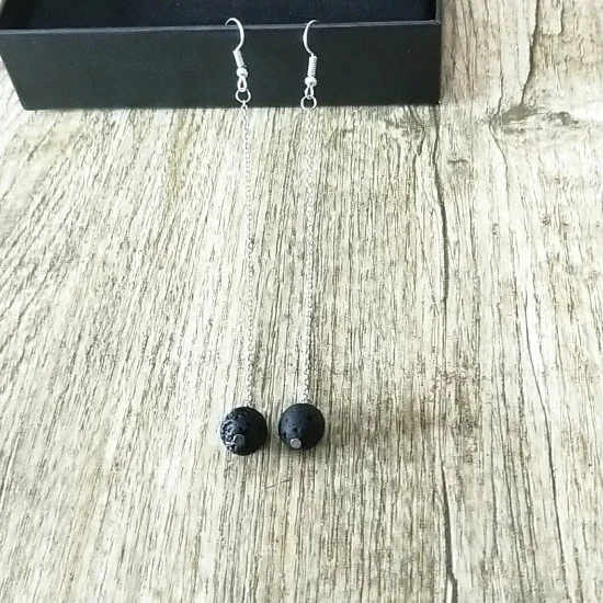 SHIYING производство diy ручной работы Серебряный короткий длинный черный 8 мм Лава