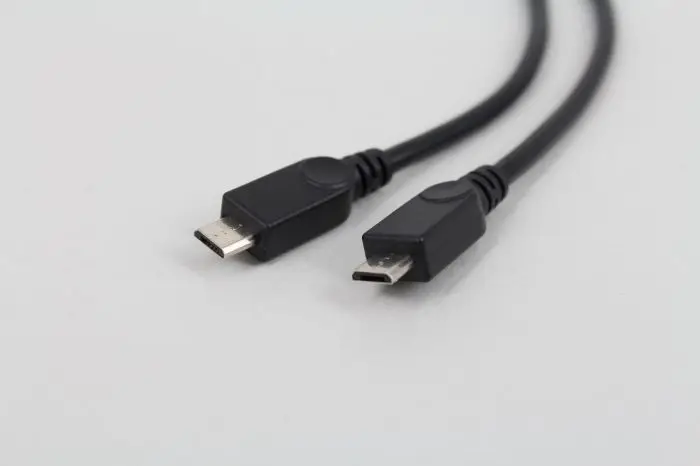 المزدوج نقل البيانات الحبل كبل شحن USB الإناث الذكور 2 المصغّر USB الفاصل شحن 2 ل الروبوت الهاتف