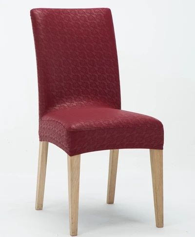Romanzo домашнего использования гостиничные стулья толстые водонепроницаемые стрейч ПУ/ПВХ обеденный стул чехлы цельные универсальные чехлы для стульев в ресторан - Цвет: red lace