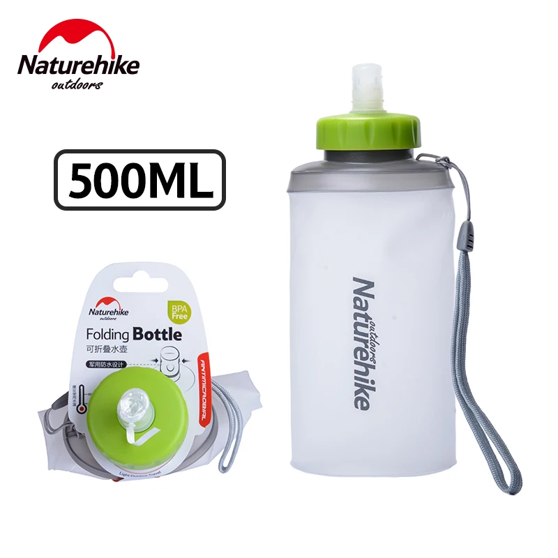 Nature Hiking Camping Ultralight Folding Water Bottle Portable Travelling Drinking Bag 500ml/750ml Foldable Sports Kettle nmd