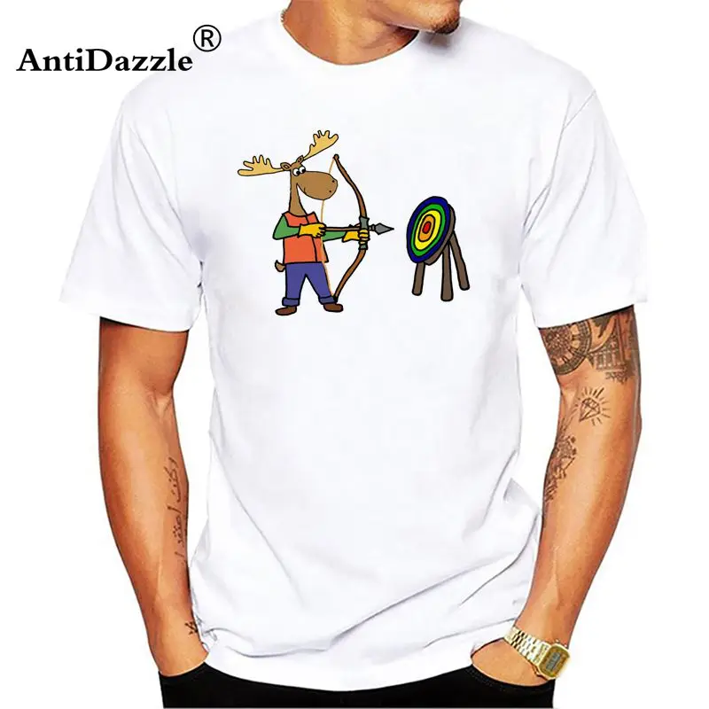 

T shirt men brand clothing new short T-shirt Hoyt Archery Fighting Bucks loose short fashion brand cotton mens top tees