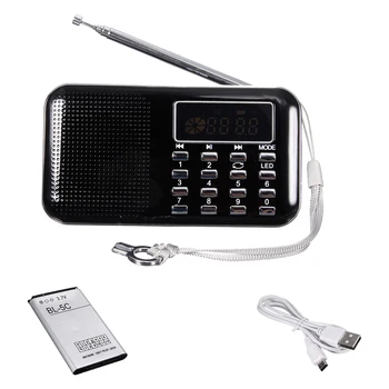 

Portable Mini Portable LED Digital FM Radio Speaker USB Micro SD TF Card MP3 Music Player