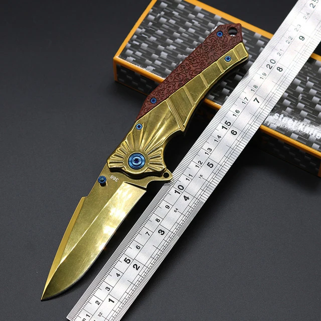 Дешевый Лидер продаж складной нож Ножи Сталь лезвия деревянной ручкой Карманные охотничьи ножи кемпинг Дайвинг инструменты выживания Открытый инс...