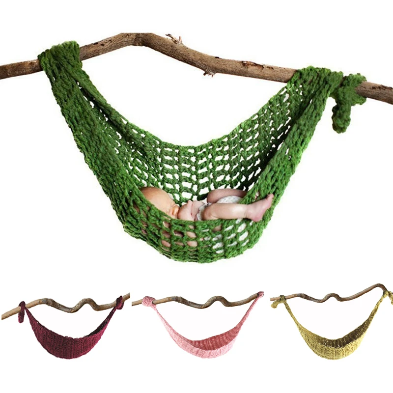 

Crochet Knitted Newborn Photography Props Baby Hammock Fotografia Accessories Bebe Hanging Bed Studio Shoots Photo Prop