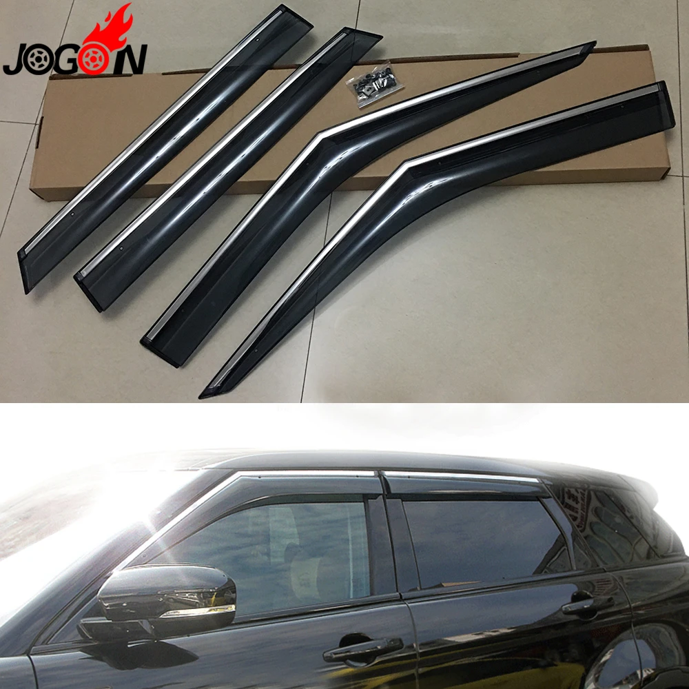 

For Land Rover Range Rover Evoque 2012 - 2017 Window Sun Rain Visors Super Vent Shade Deflector Guard Shield 4PCS