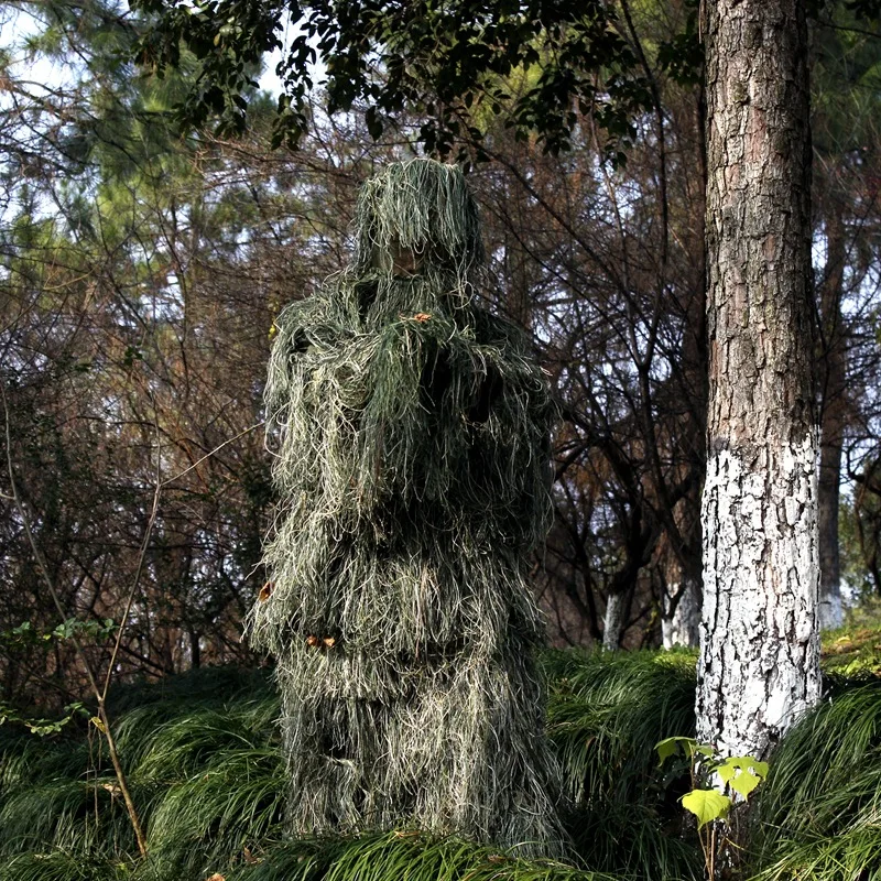 3D камуфляж SWAT костюмы для мужчин охота Ghillie лесной одежды Военный Тактический