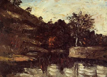 

oil paintings,Handmade Oil Painting Reproduction on linen canvas,bend in the river by paul Cezanne,landscape oil painting