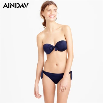 

New! Sweet Women Sexy Bandeau Bikini Strappy Halter Swimsuit Sexy Adjustable Swimwear Push up Biquini Brazilian Bikini Set B228
