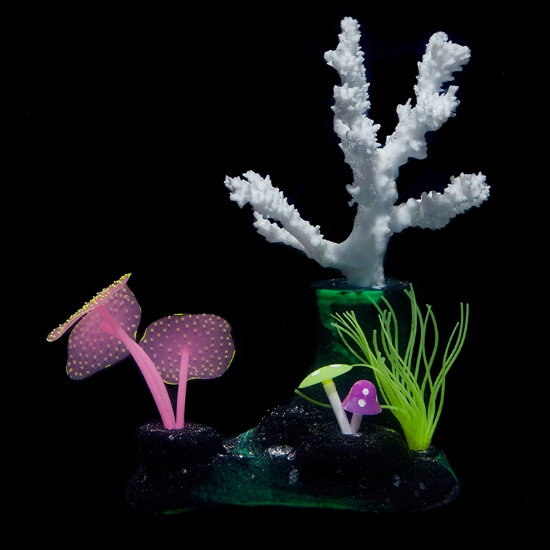 Silicagel Coral аквариум Искусственный Coral завод с присоской орнамент воды пейзаж Декор рыбы в аквариуме аксессуары