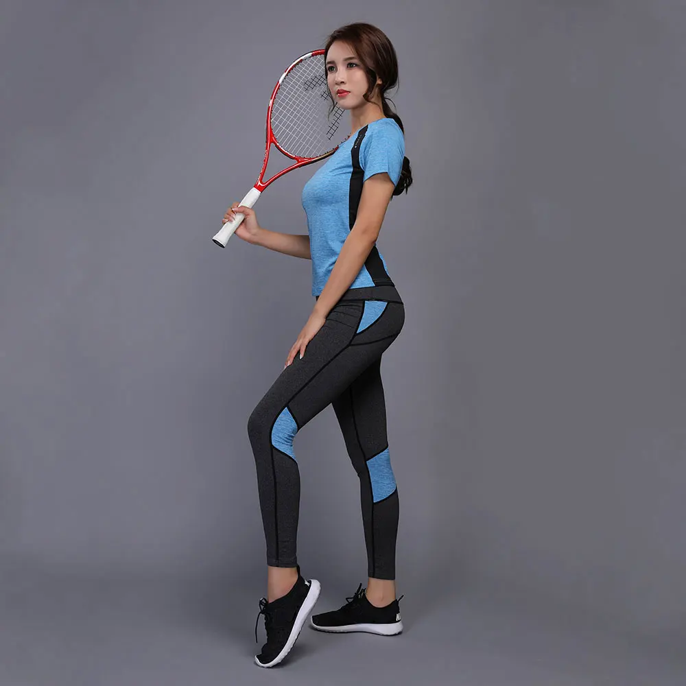 Женские светоотражающие рубашки для йоги сексуальный Каприз Йога сжатые Леггинсы Спортивная одежда рубашка для пробежек быстросохнущие спортивные штаны