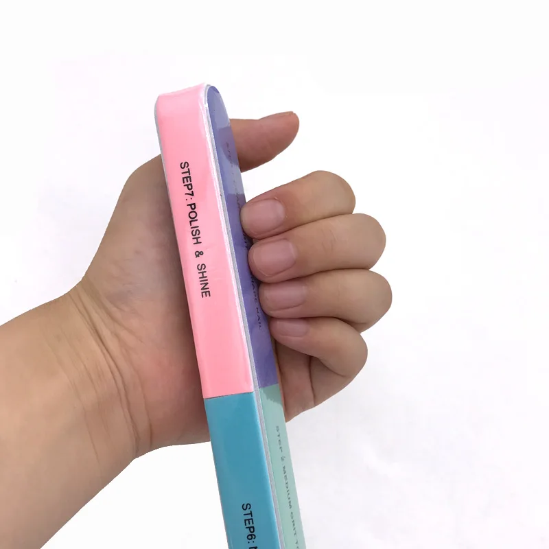 네일 버퍼 블록 7 면 네일 스폰지 샌딩 블록, 쉬너 버퍼, UV 젤 폴리셔, 네일 파일, 매니큐어 살롱 케어 도구, 4 개/로트
