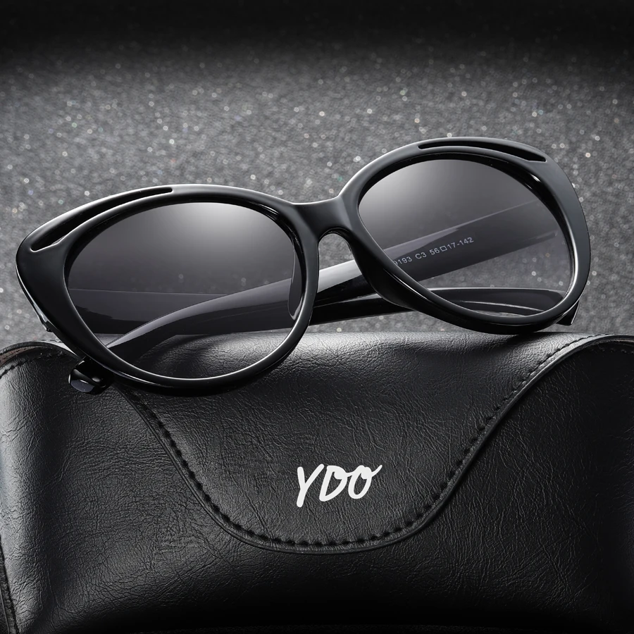YDO кошачий глаз UV400 Поляризованные Солнцезащитные очки женские солнцезащитные очки, солнцезащитные очки винтажные Ray Роскошные Дизайнерские брендовые ретро солнцезащитные очки
