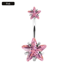 QCOOLJLY Астра пара пирсинг для пупка Кольца для пупка пупок белый живот серьги-спирали, ювелирное изделие для тела