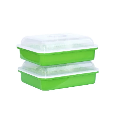 2pcs trays Пшеничная трава садовод рассада лоток росток пластина Гидропоника системы выращивания питомник лоток для горшков Овощной горшок для рассады PP лоток-питомник - Цвет: 2pcs trays