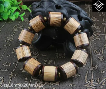 

Fashion Golden Silk Bamboo Bucket 18mmX20mmX10 Buddha Beaded Bracelet hot sale