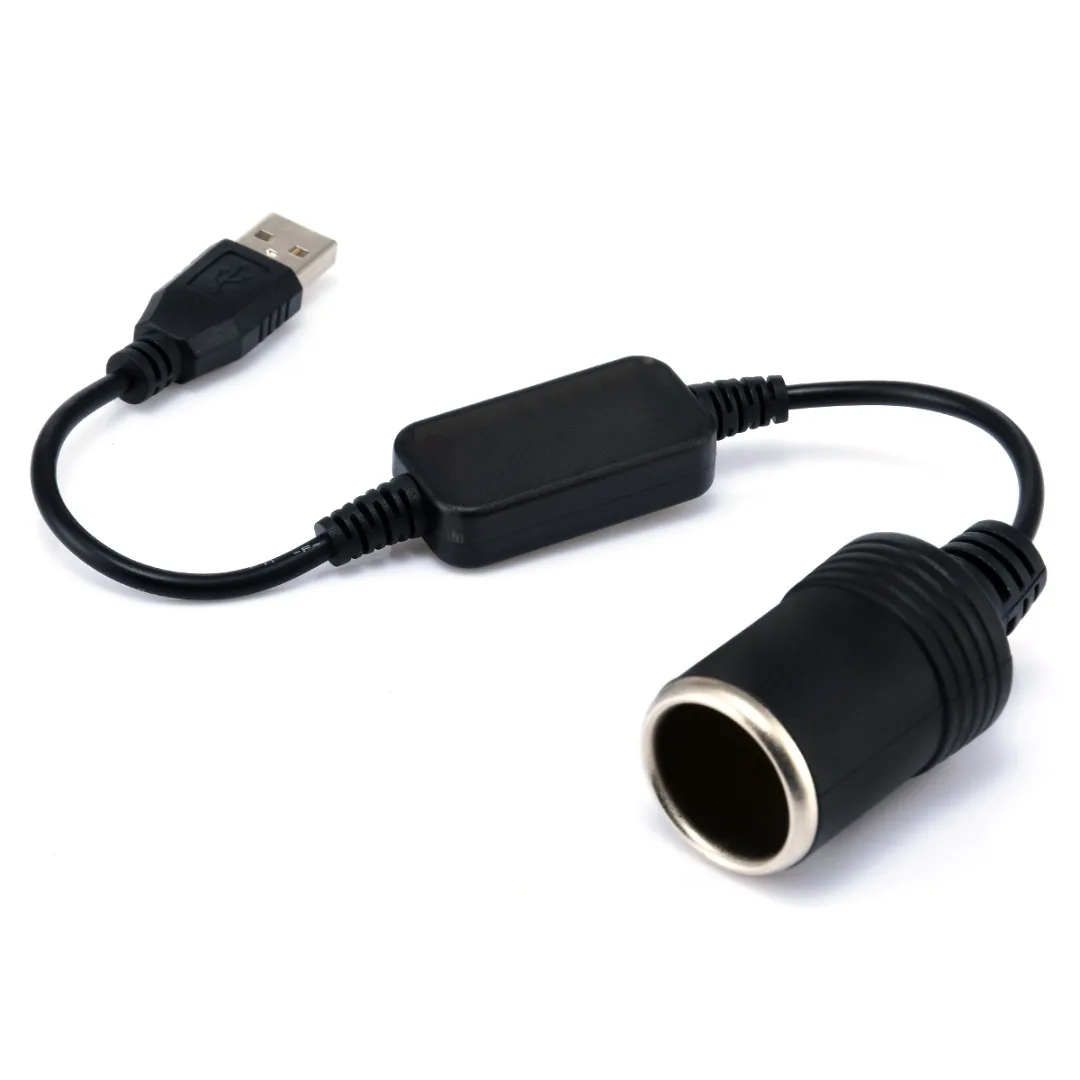 Mayitr 1pc 5V 2A USB To 12V 8W Cigarette Lighter Socket USB Male to Female Cigarette Lighter Adapter Converter FOR Car