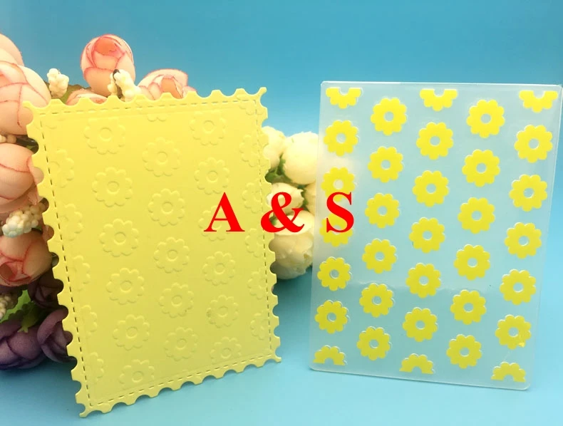 

Plastic embossing folder cute Flower board line for DIY scrapbook envelop album gift box decoration cutting dies template