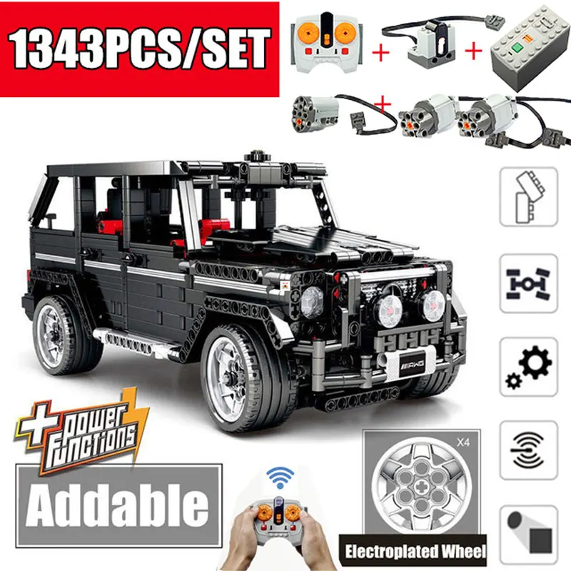 

1343Pcs Creator Technic MOC 2425 G500 SUV Model off Road Vehicle ADW Wagon Cars Compatible with Legoing 2425 Building Block