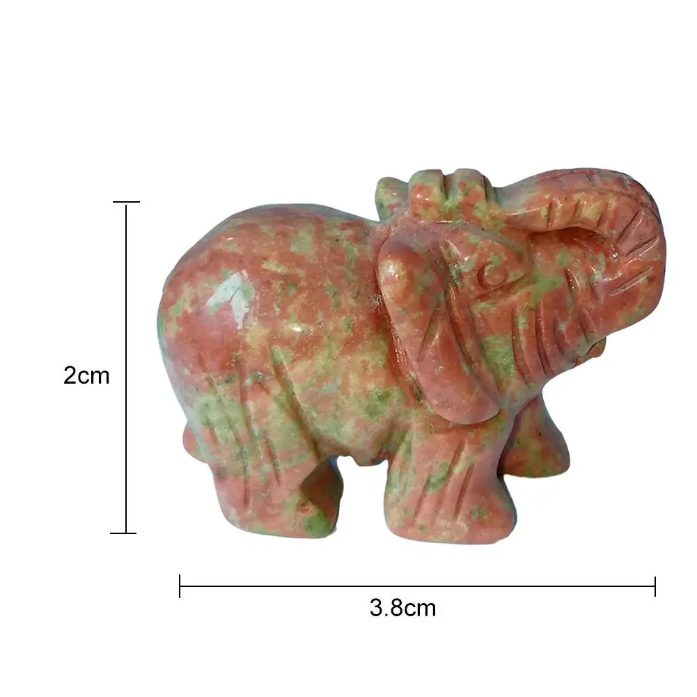 1,5 дюймов слон животное Карманный точильный камень резной слон статуя слона Статуэтка Нефритовый камень слон украшение дома подарок орнамент