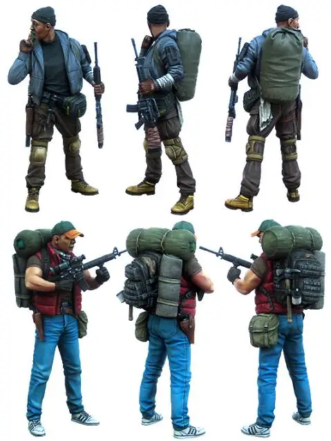 

1/35 Resin Figure Apocalypse Survivors 2pcs/set Model Kits