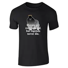 Custom-Fit Graphic Tees Harambe Heroes Get Remembered Legends Never Die Short Sleeve T-Shirt Crew Custom Made T Shirts