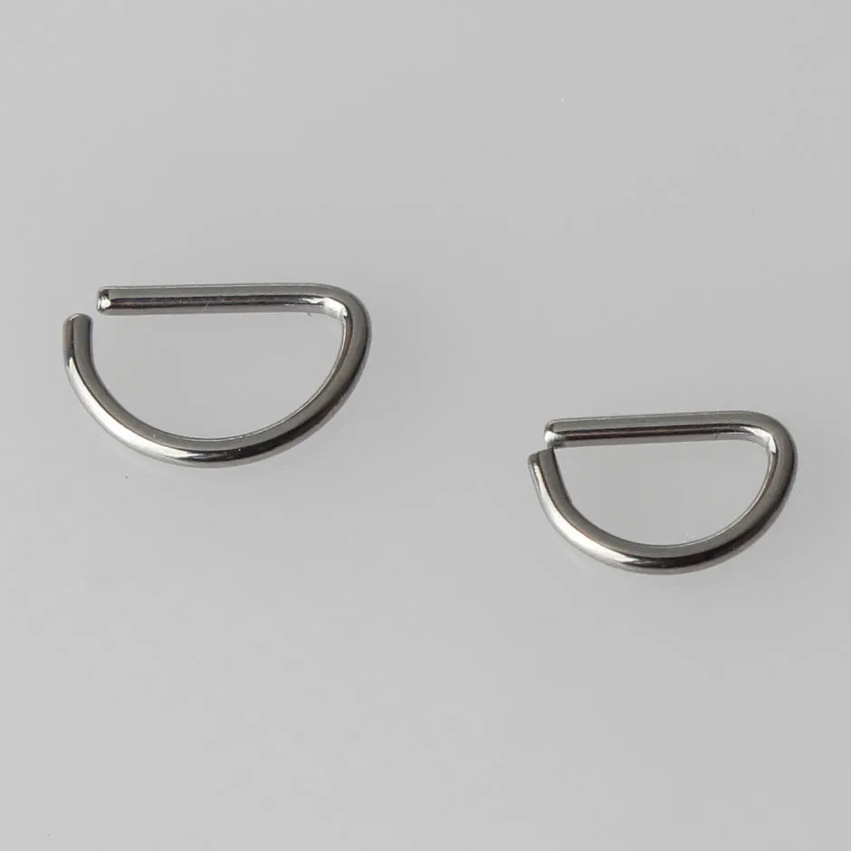 16 г 316L хирургическая сталь D форма легко открыть кольцо для пирсинга носа Перегородка кольцо для пирсинга ювелирные кольца для тела