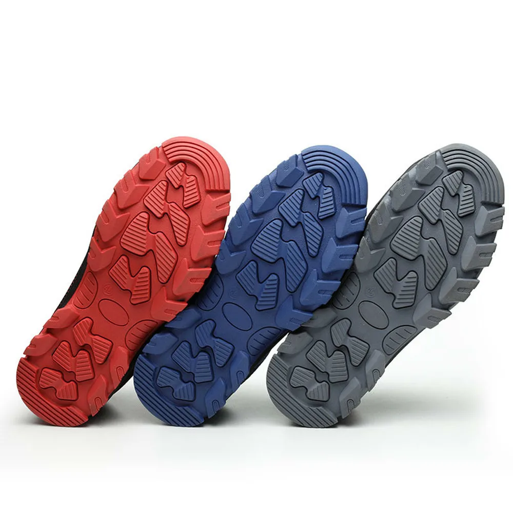 Du Maille piercing Anti fracassant D'été 2018 De Acier Protection Chaussures Noir Hommes En Sécurité rouge Respirant bleu Travail Baotou Anti IRcRE4Wqw