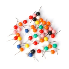 50 шт./пакет разноцветные Круглые булавки с «жемчужной» головкой леска Броши рыболовные снасти