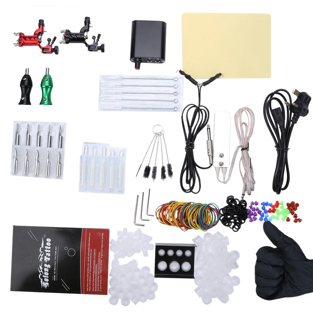 

Solong Tattoo Kits TK204-16 Rotary Machine Guns Power Supply Two Pin US Plug