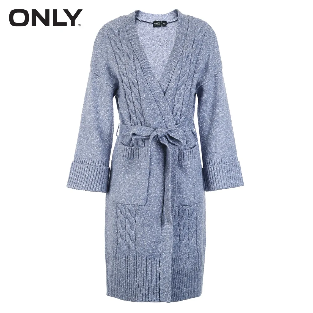 ONLY Women's autumn new cuffed color lace-up sweater | 11833B507