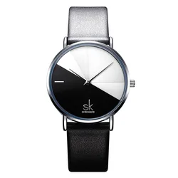 Elegant Women's Luxury Leather Quartz Watch - Fashionable Timepiece (Grey black)