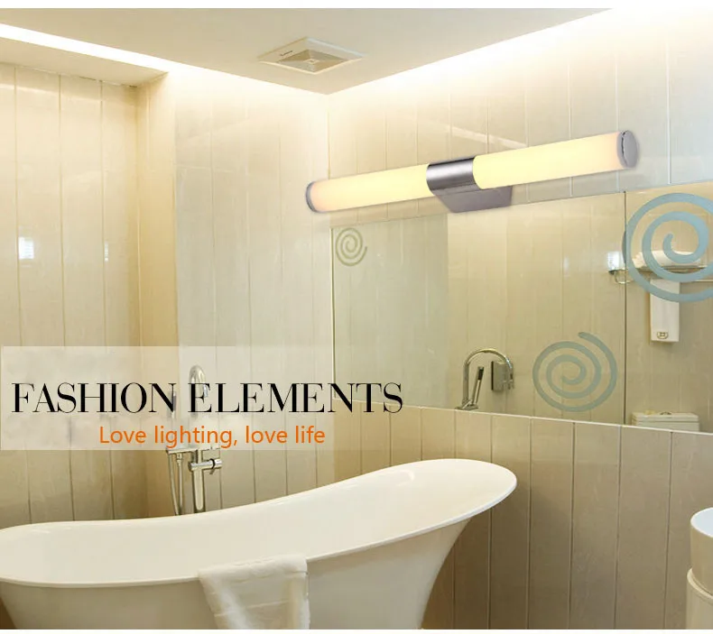 Contemporary stainless steel lights  bathroom led mirror light  vanity  lighting wall lamps 9